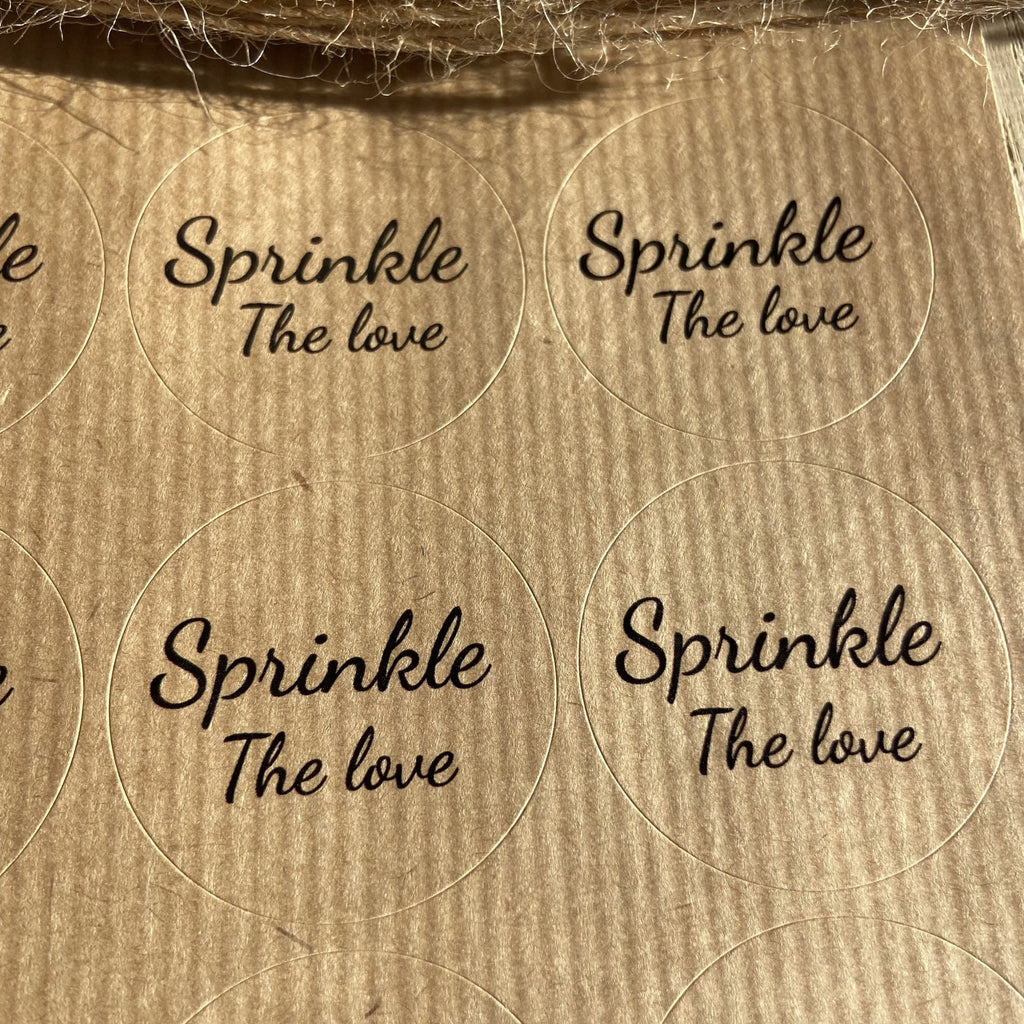 Kraft Brown Stickers - Sprinkle The Love Design 5 - Confetti Bee