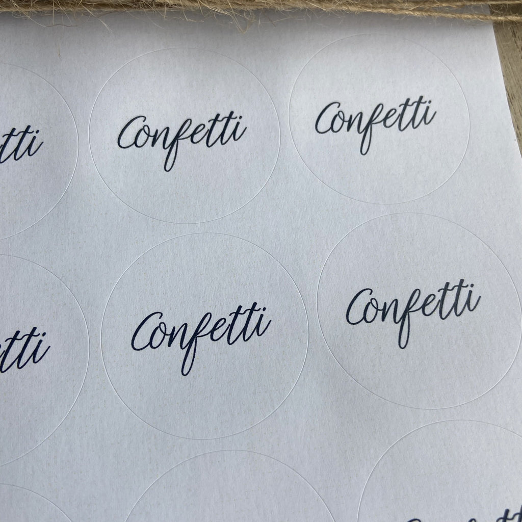 Matt White Stickers - Confetti Design 4 - Confetti Bee