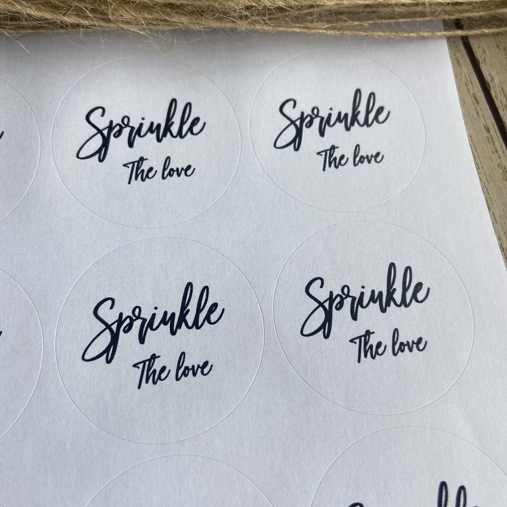 Matt White Stickers - Sprinkle The Love Design 1 - Confetti Bee
