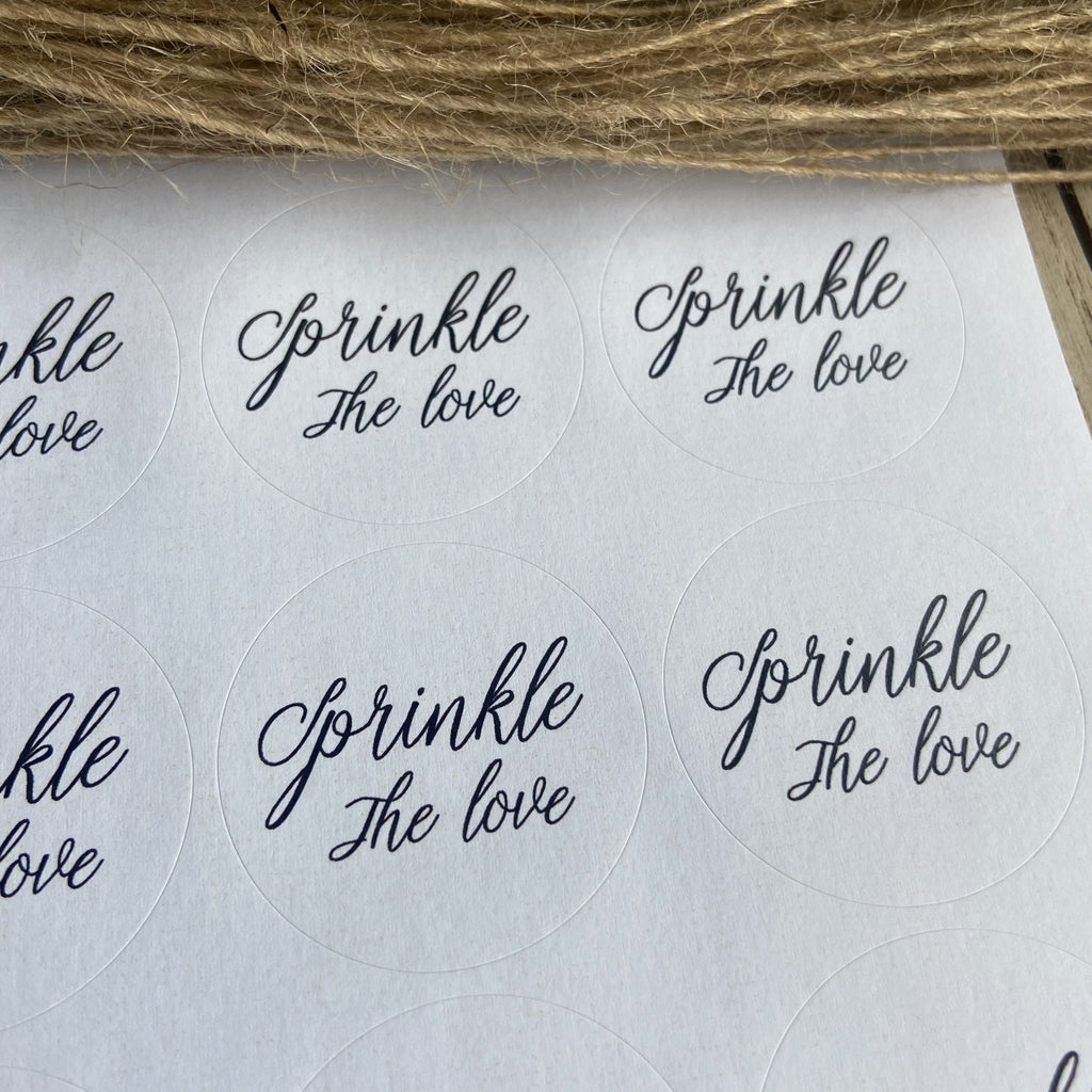 Matt White Stickers - Sprinkle The Love Design 4 - Confetti Bee