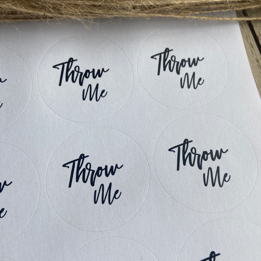 Matt White Stickers - Throw Me Design 1 - Confetti Bee