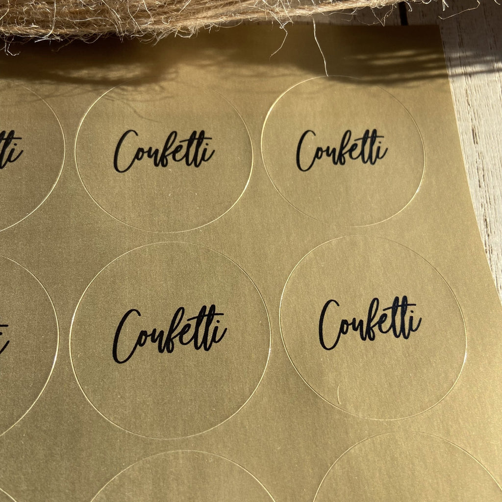 Metallic Gold Stickers - Confetti Design 1 - Confetti Bee