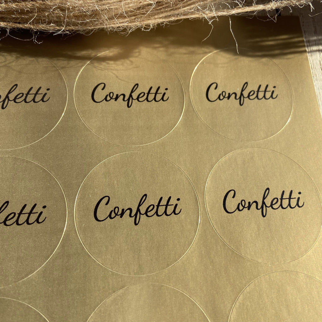 Metallic Gold Stickers - Confetti Design 5 - Confetti Bee