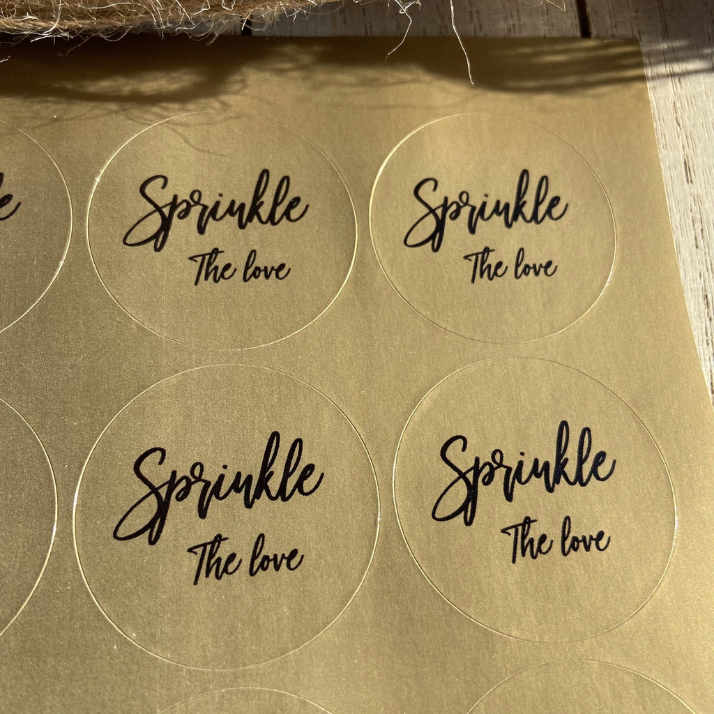 Metallic Gold Stickers - Sprinkle The Love Design 1 - Confetti Bee