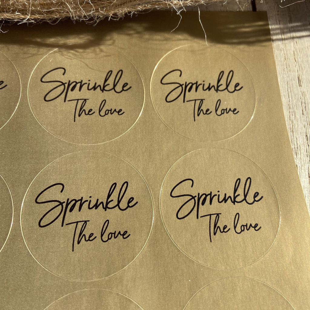 Metallic Gold Stickers - Sprinkle The Love Design 3 - Confetti Bee