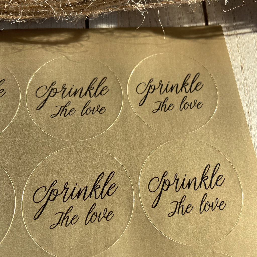 Metallic Gold Stickers - Sprinkle The Love Design 4 - Confetti Bee