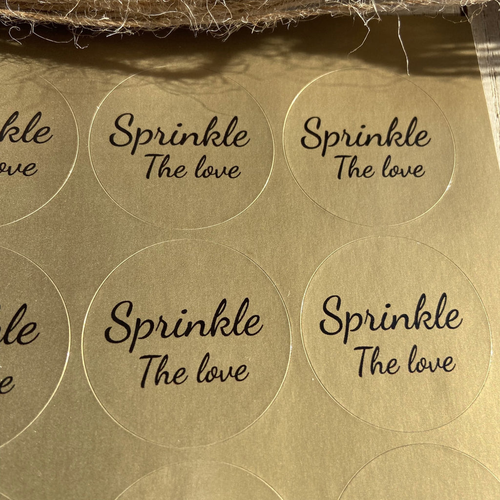 Metallic Gold Stickers - Sprinkle The Love Design 5 - Confetti Bee