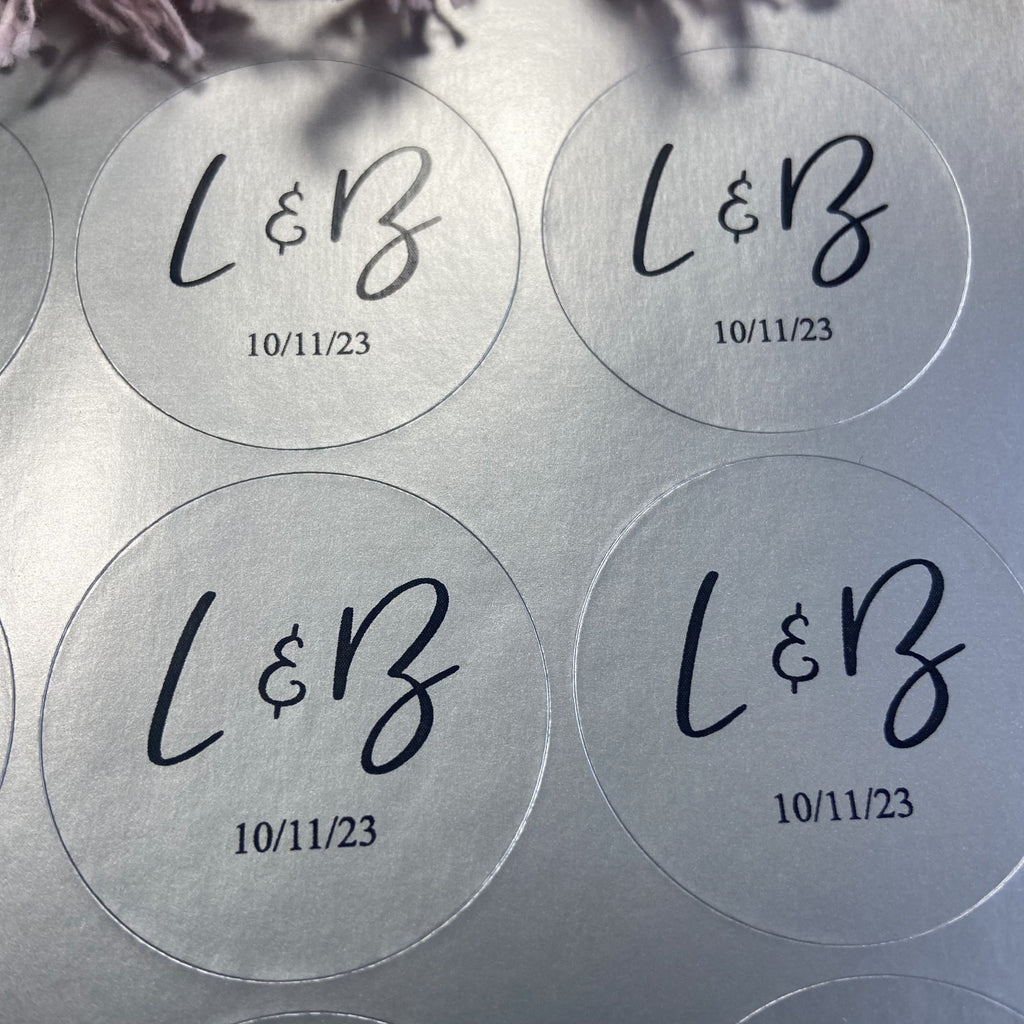 Personalised Metallic Silver Stickers | Personalised Stickers ...