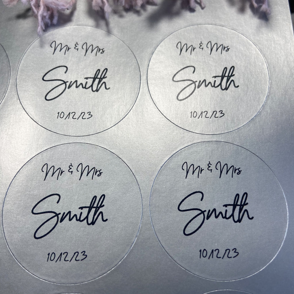 Personalised Metallic Silver Stickers | Personalised Stickers ...