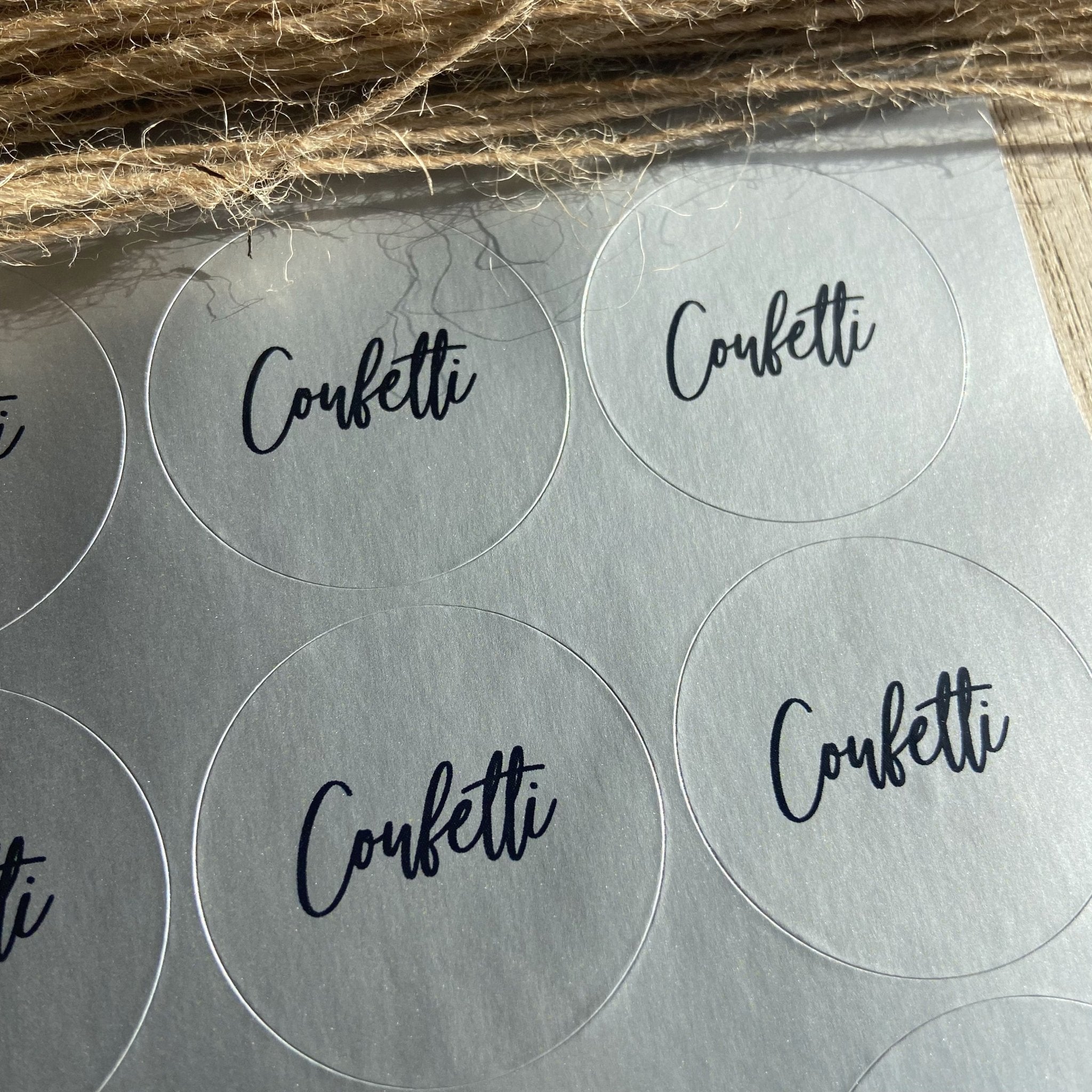 Metallic Silver Stickers - Confetti Design 1 | Wedding Stickers ...