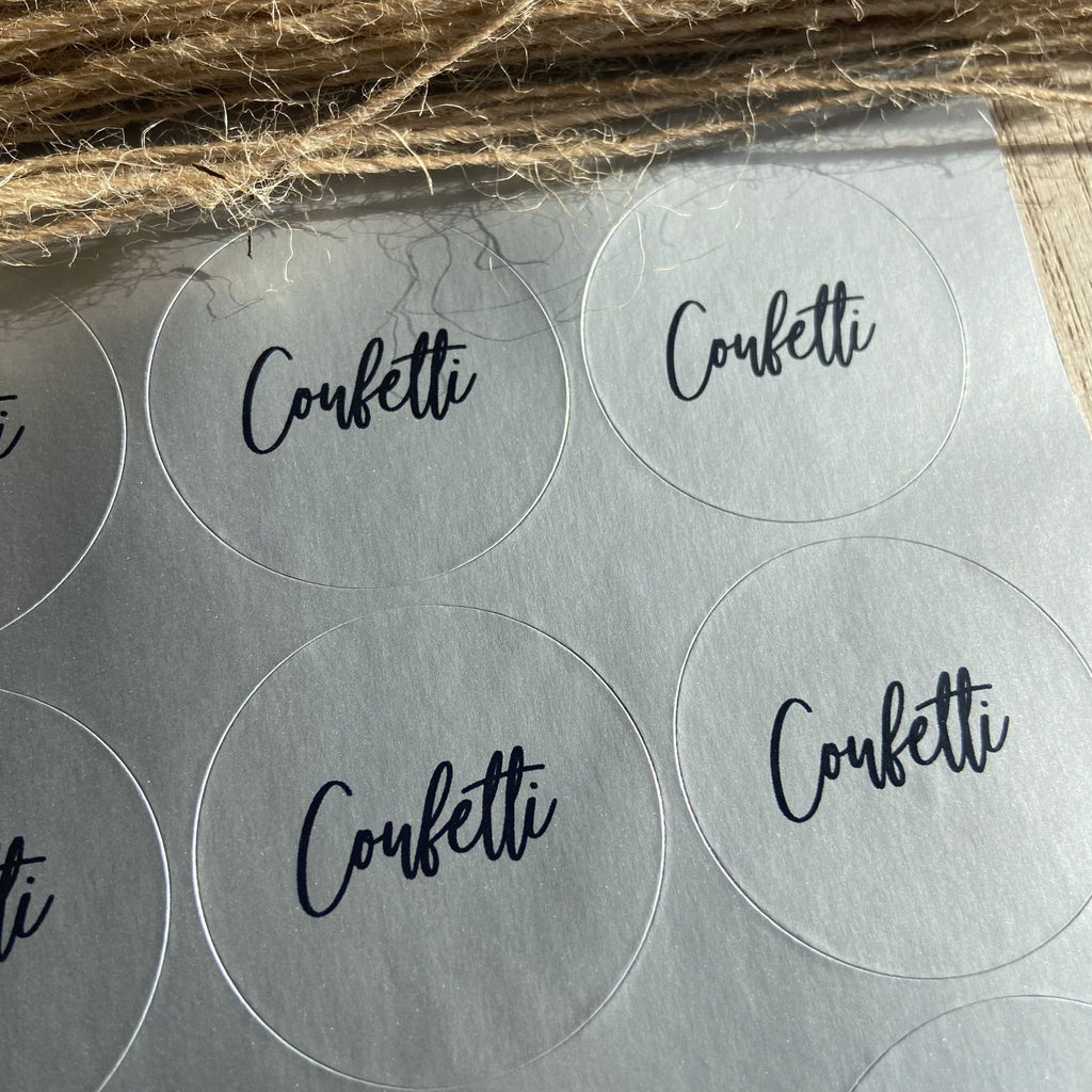 Metallic Silver Stickers - Confetti Design 1 - Confetti Bee