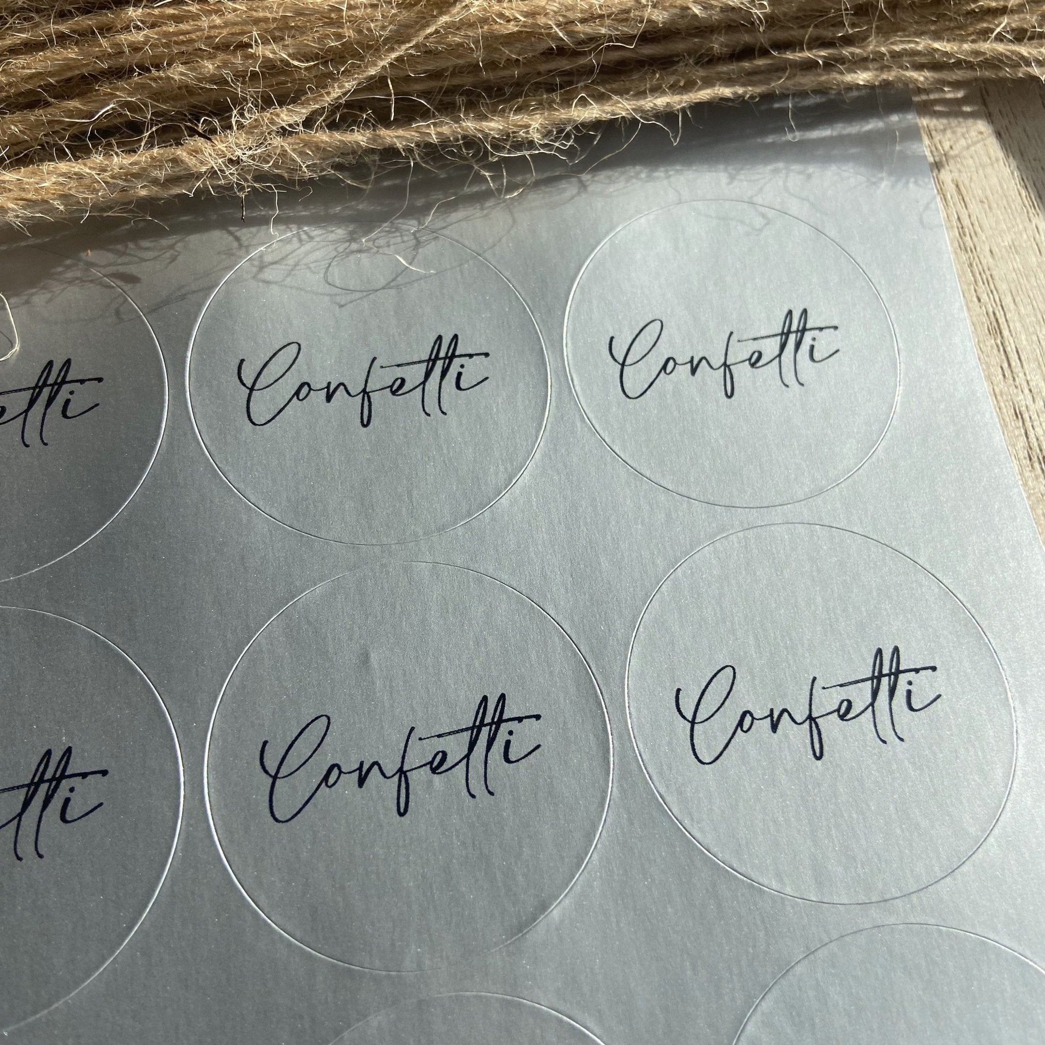 Metallic Silver Stickers - Confetti Design 2 | Wedding Stickers ...