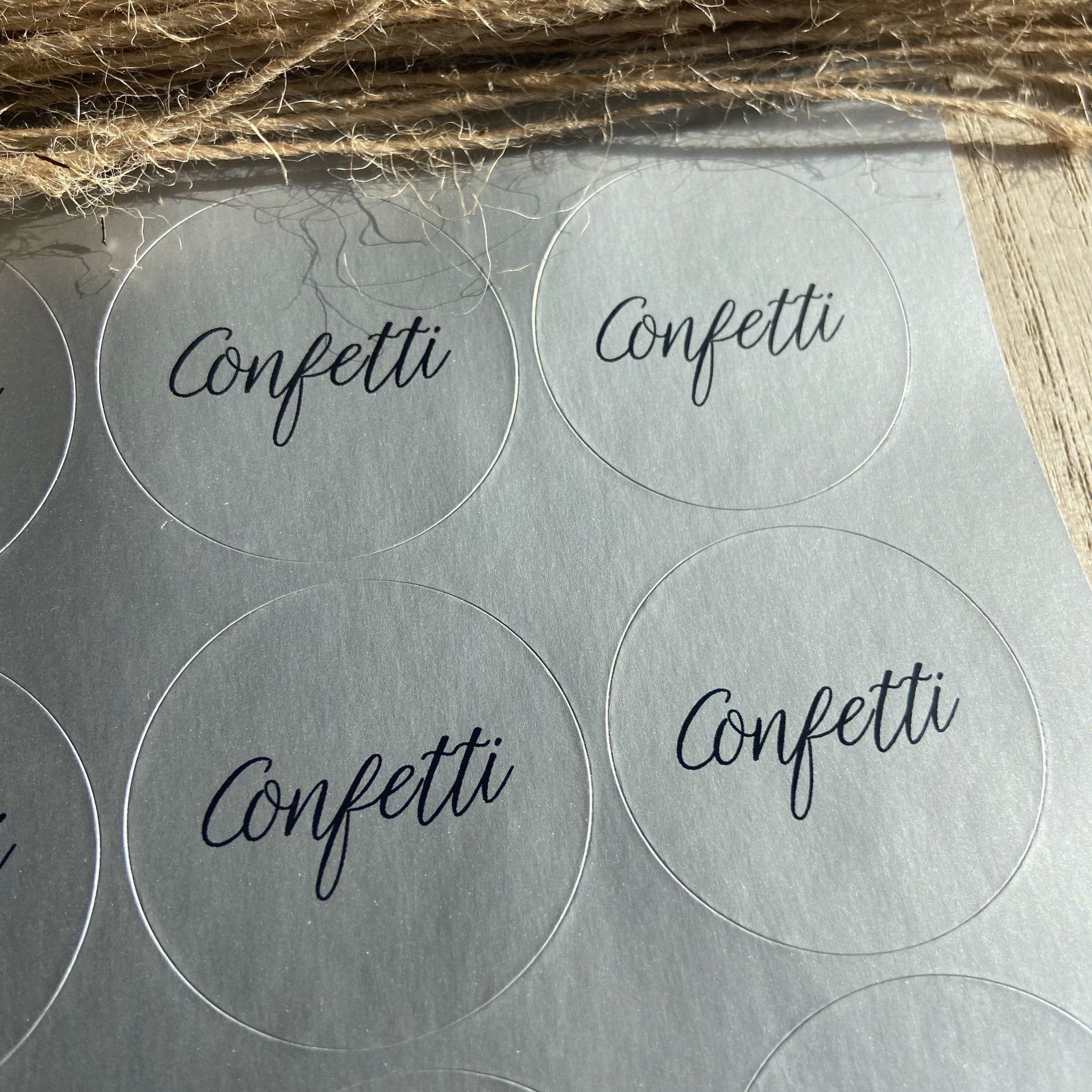 Metallic Silver Stickers - Confetti Design 4 | Wedding Stickers ...