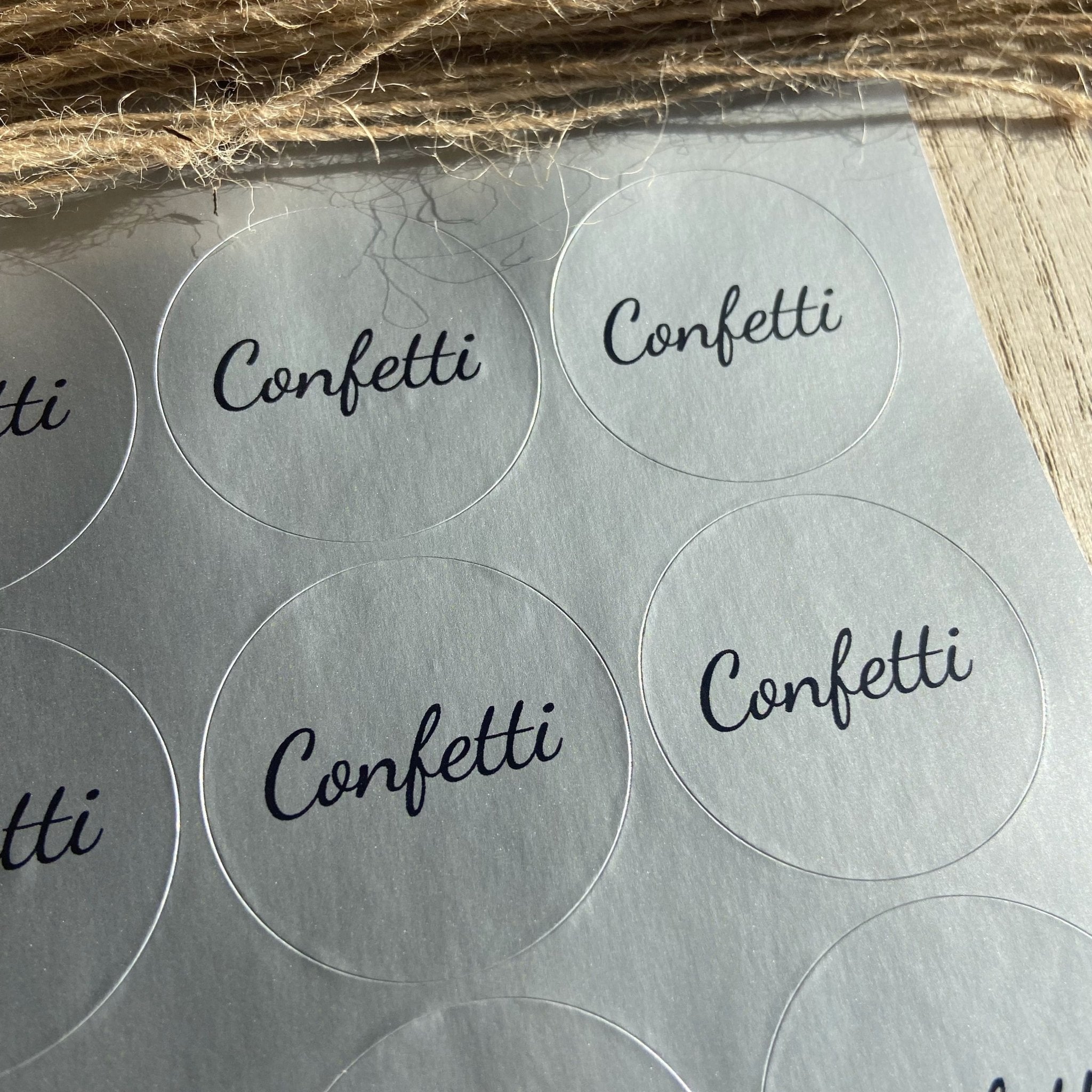 Sliver Stickers Metallic Silver Stickers - Confetti Design 5 | Wedding Stickers ...