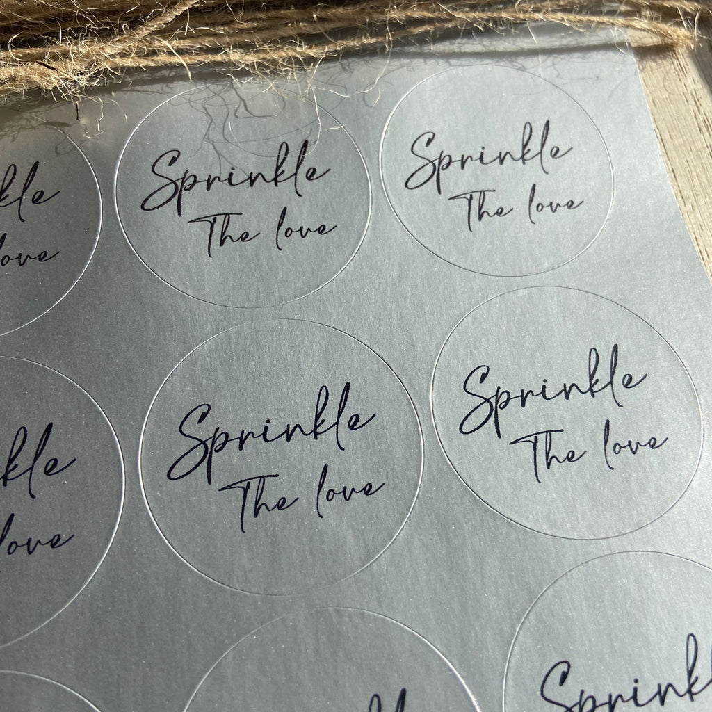 Metallic Silver Stickers - Sprinkle The Love Design 2 | Wedding ...