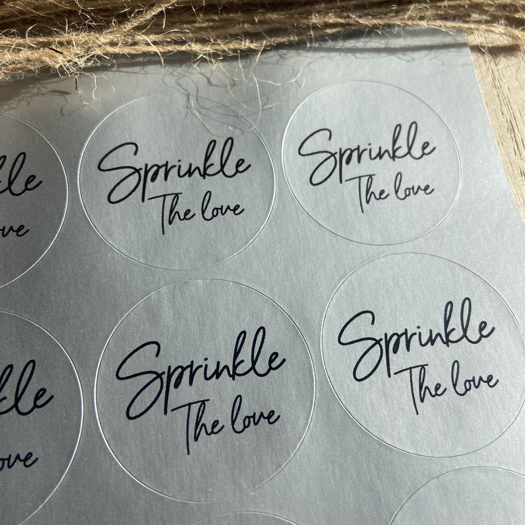 Metallic Silver Stickers - Sprinkle The Love Design 3 | Wedding ...