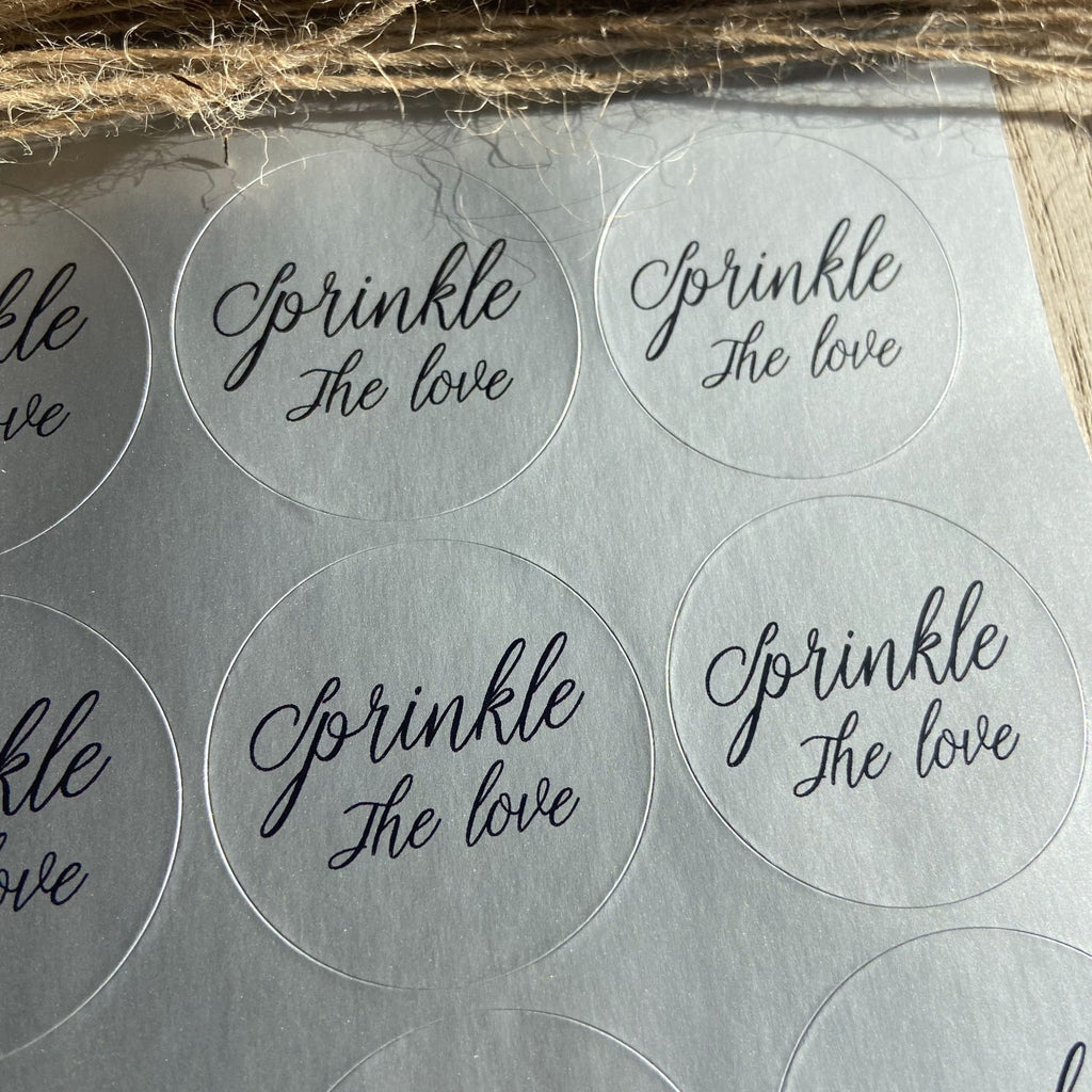 Metallic Silver Stickers - Sprinkle The Love Design 4 - Confetti Bee
