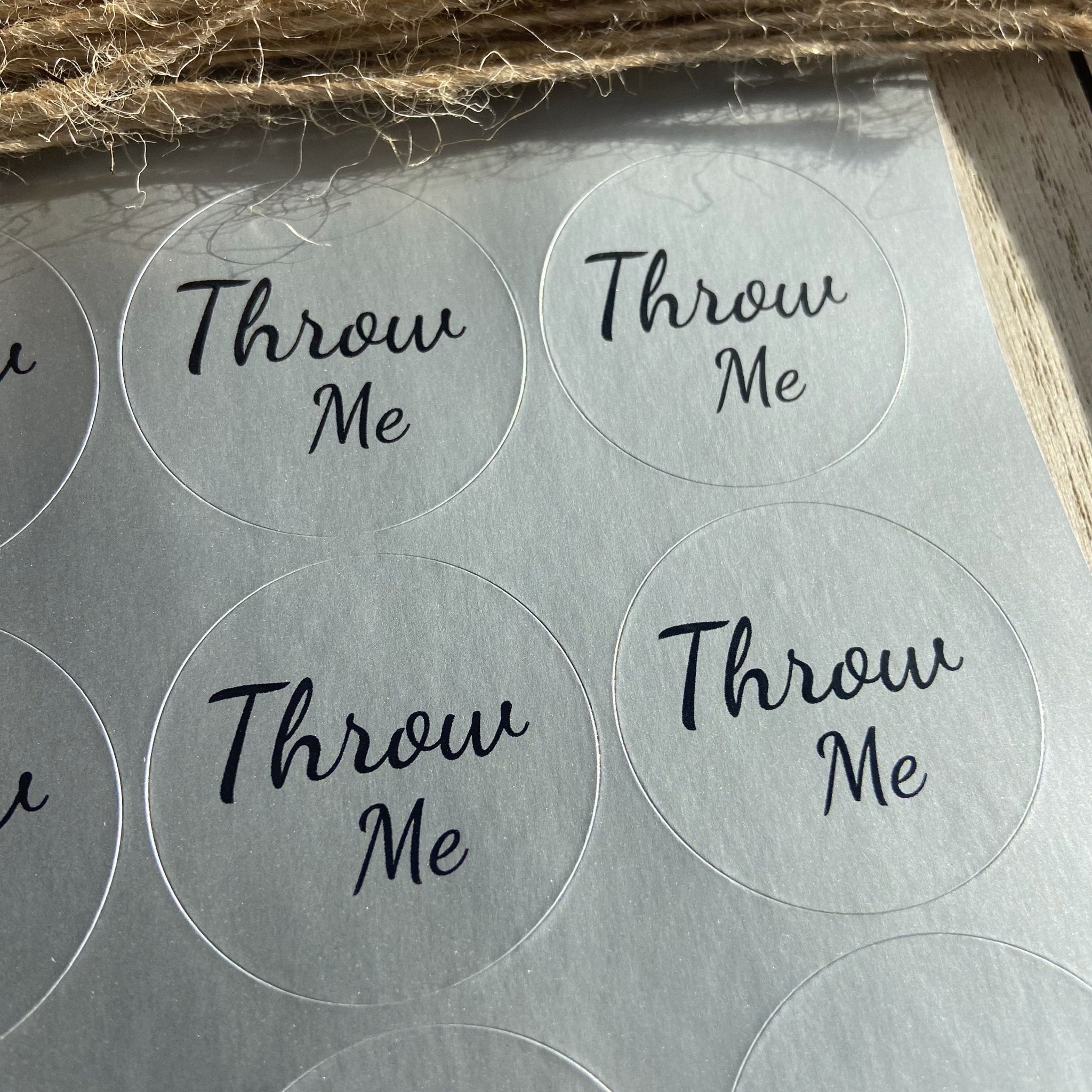 Metallic Silver Stickers - Throw Me Design 5 | Wedding Stickers ...
