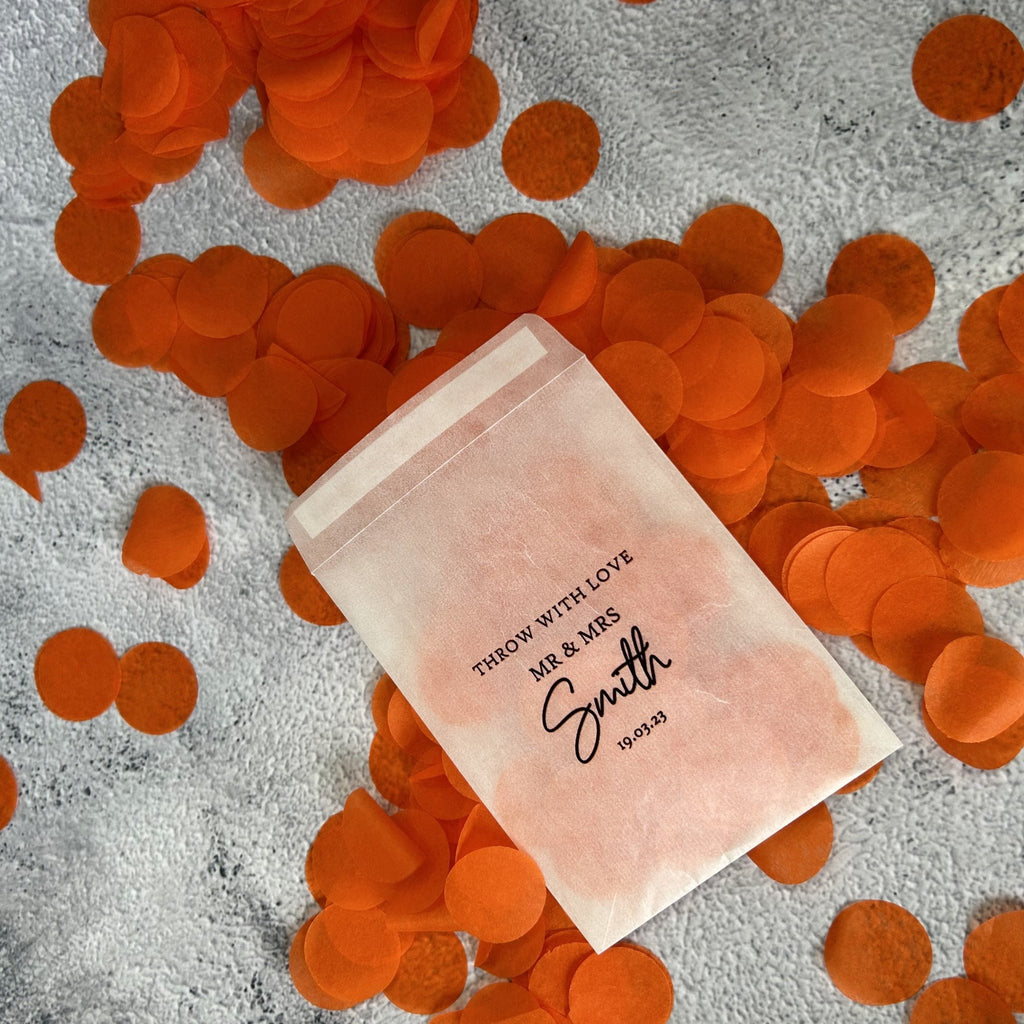 Orange Paper Confetti - Confetti Bee