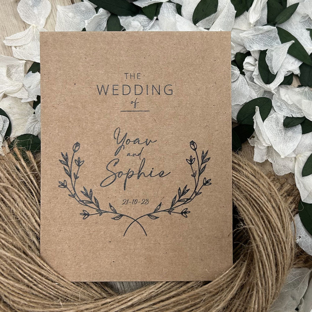 Personalised Confetti Packet Kraft Brown Sample - Confetti Bee