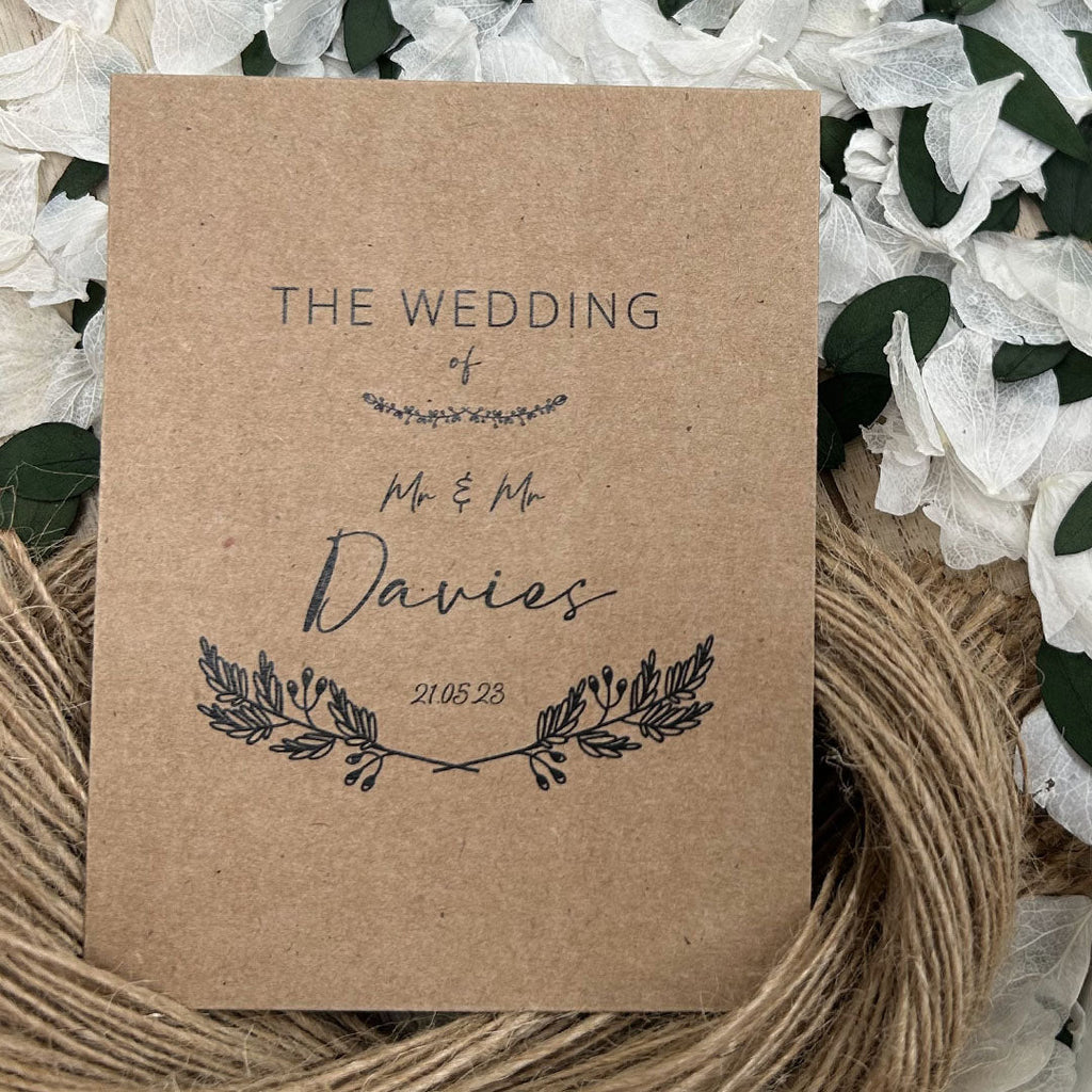 Personalised Confetti Packet Kraft Brown Sample - Confetti Bee