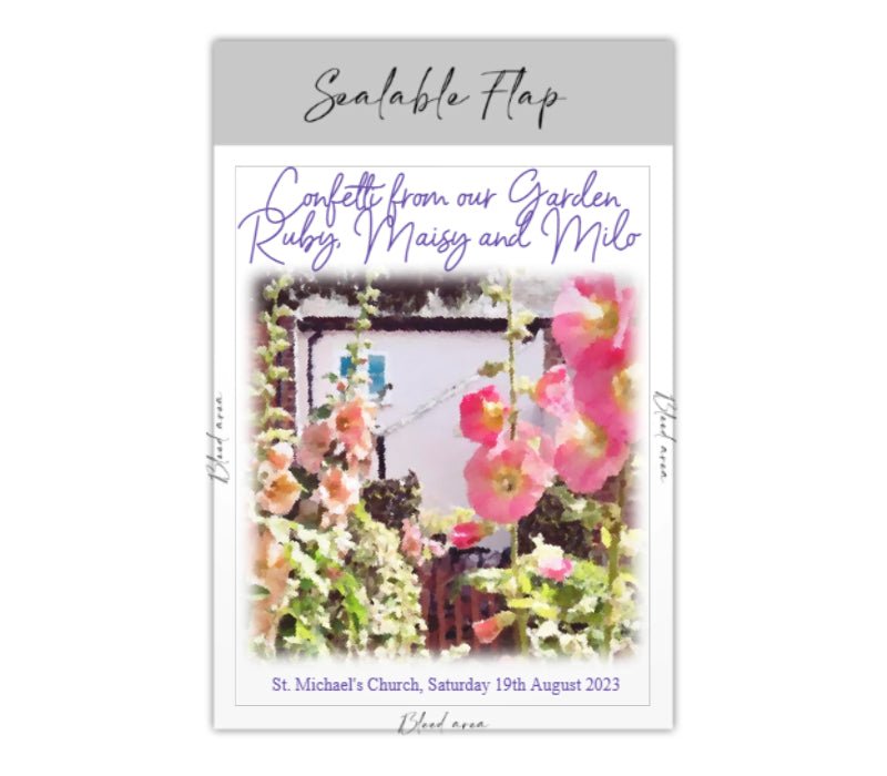 Personalised Confetti Packet - Online Designer - Confetti Bee