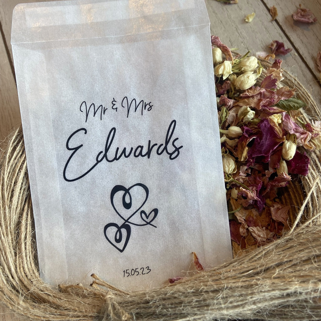 Personalised Confetti Packet Sample - Confetti Bee