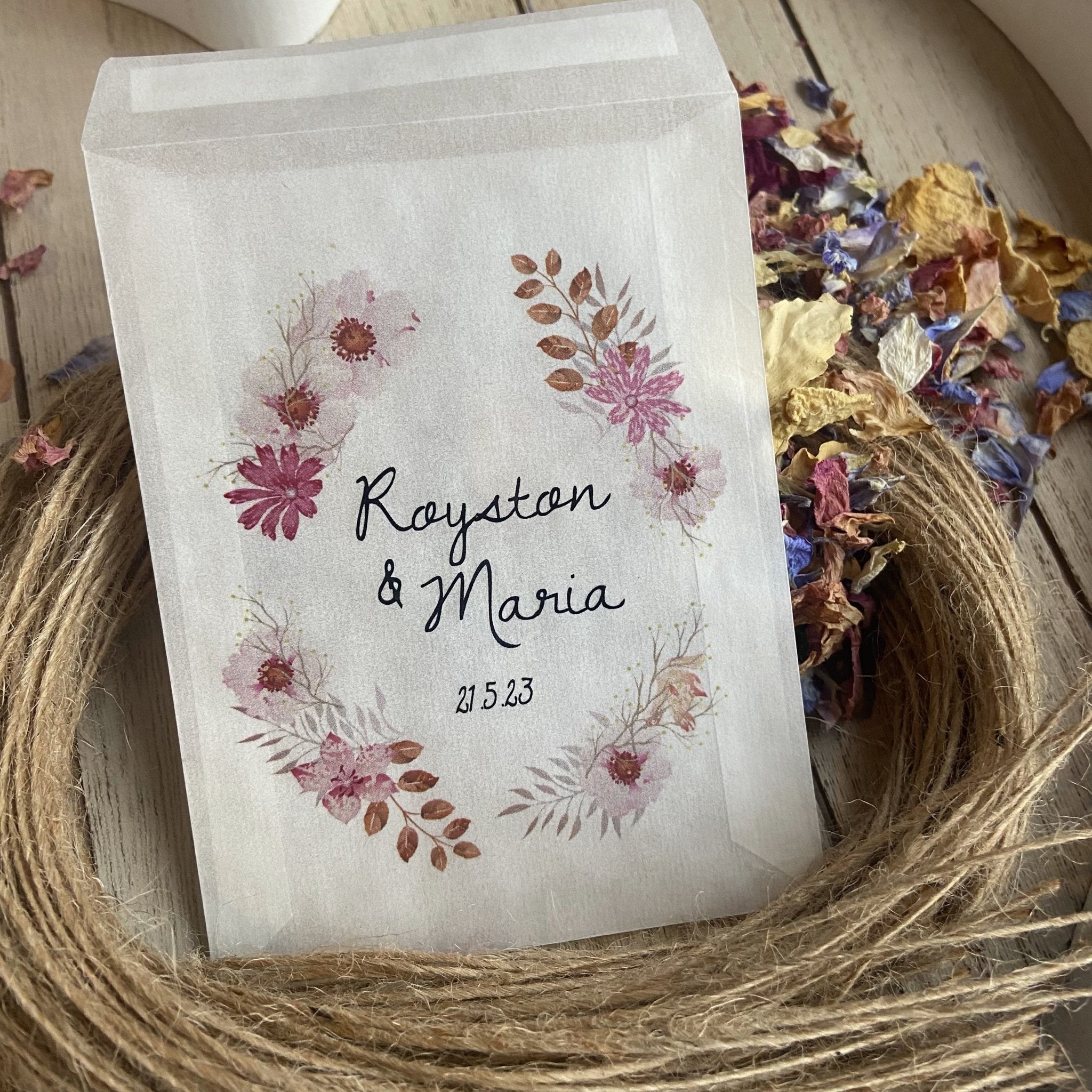Confetti Sample Personalised Confetti Packet Glassine Sample – Confetti Bee