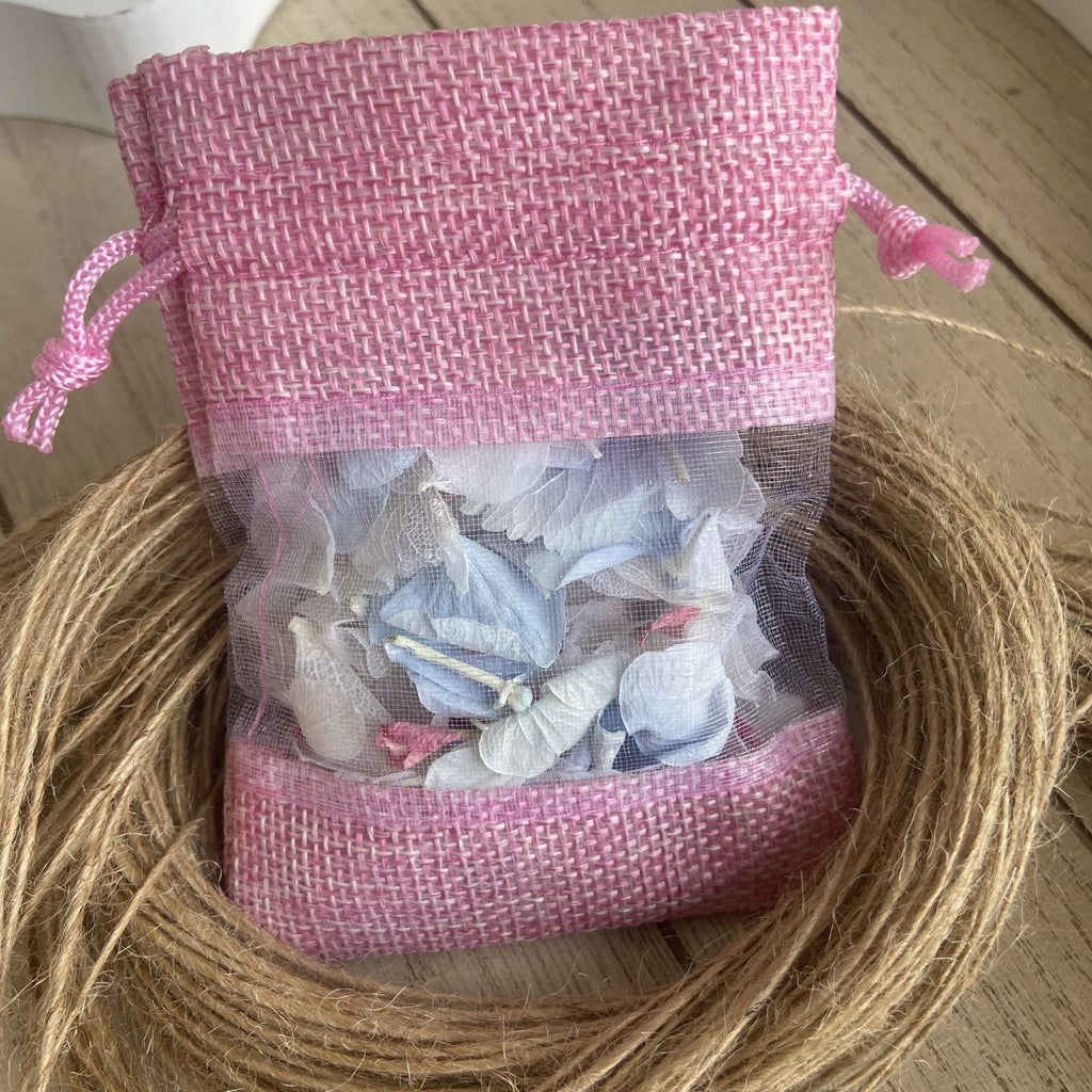 Pink Hessian Confetti Bag - Confetti Bee
