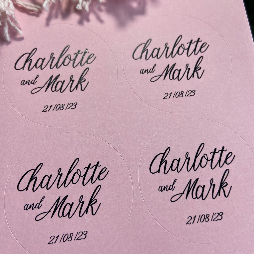 Pink Personalised Stickers - Names Design 2 - Confetti Bee