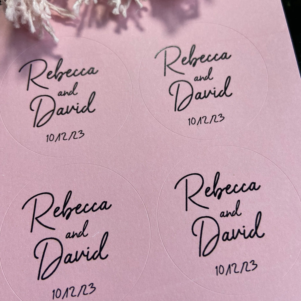 Pink Personalised Stickers - Names Design 4 - Confetti Bee