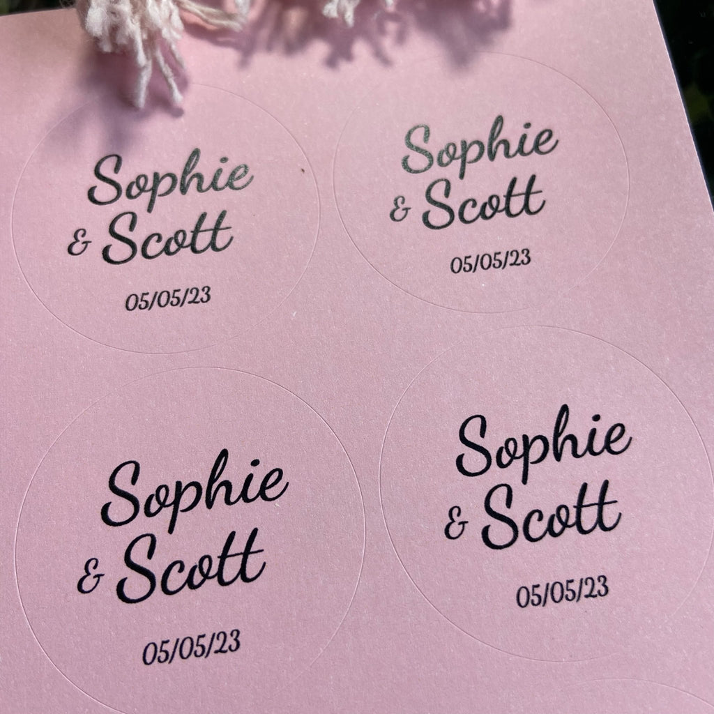 Pink Personalised Stickers - Names Design 5 - Confetti Bee