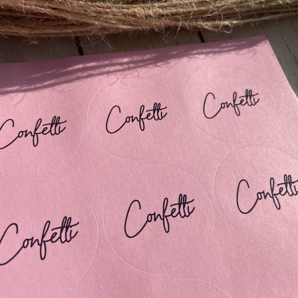Pink Stickers - Confetti Design 3 - Confetti Bee