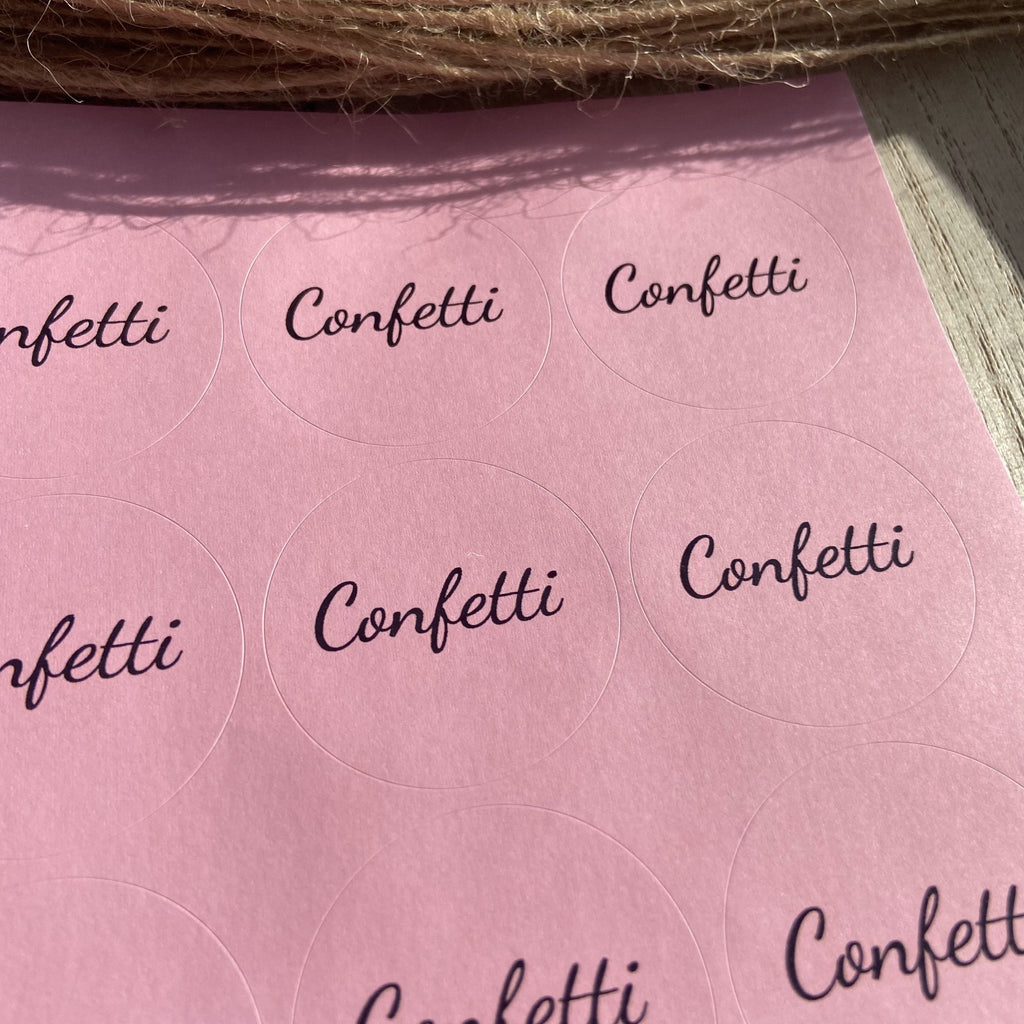 Pink Stickers - Confetti Design 5 - Confetti Bee