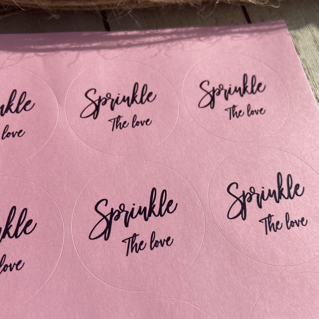 Pink Stickers - Sprinkle The Love Design 1 - Confetti Bee