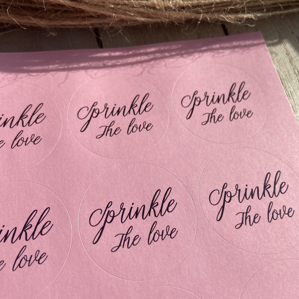 Pink Stickers - Sprinkle The Love Design 4 - Confetti Bee