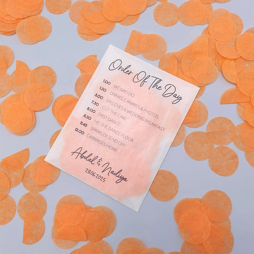 Tangerine Paper Confetti - Confetti Bee