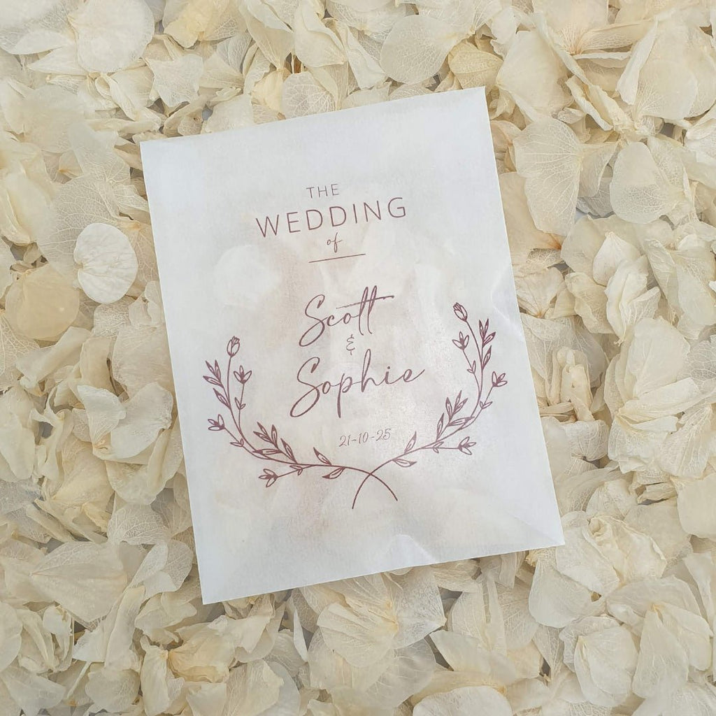 Vintage Ivory Hydrangea Petals - Confetti Bee