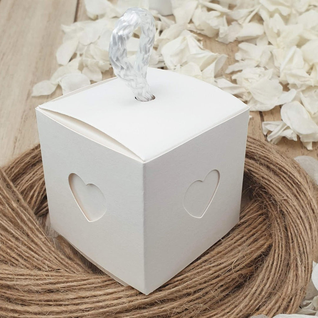 White Heart Confetti Box - Confetti Bee