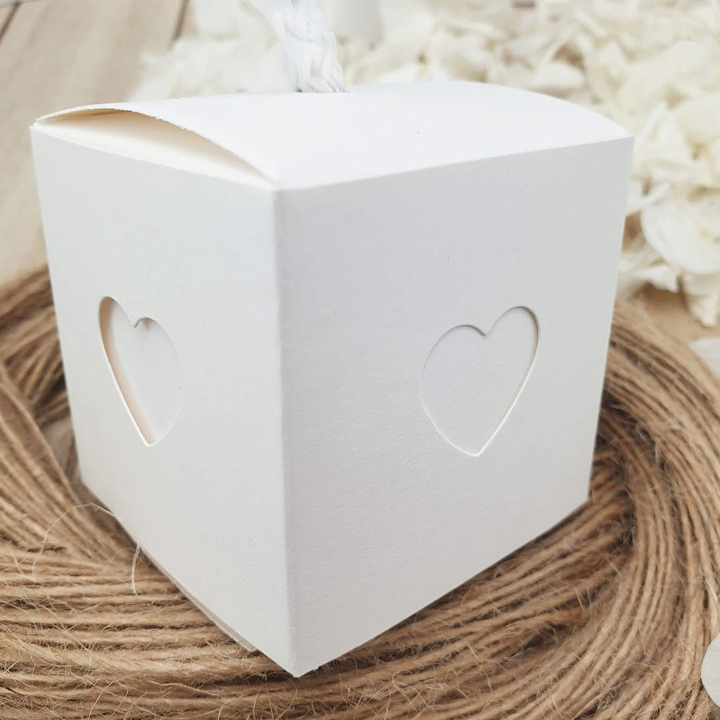 White Heart Confetti Box - Confetti Bee