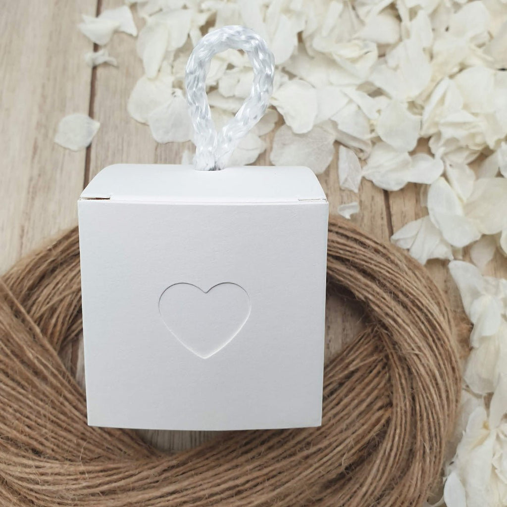 White Heart Confetti Box - Confetti Bee